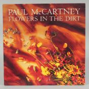 PAUL McCARTNEY. FLOWERS IN THE DIRT VINYL. MINT. PSCD 106 yellow cover, blue insert and cover