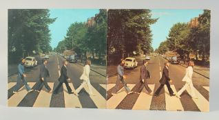 THE BEATLES. ABBEY ROAD VINYL STLRO 50 -383 - F-2 & YEX 749-2. with dust wrappers and covers. (2).
