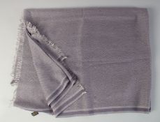 A LORO PIANA MAUVE GREY LONG CASHMERE SCARF. 5ft long.