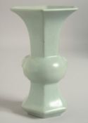 A CHINESE RU WARE GU VASE. 17.5cm high.