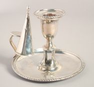 A GEORGE III OVAL CHAMBER CANDLESTICK. Sheffield, 1800.
