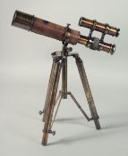 KELVIN HUGHES TELESCOPE on a stand.