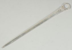 A GEORGE III SILVER MEAT SKEWER. London 1809.
