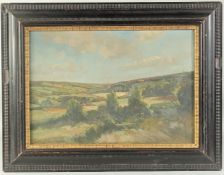 Henry Alfred Harris (Early 20th Century), a view over fields, oil on canvas, signed, exhibited at