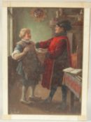 Percy Tarrant (1855-1934) British, 'The price of happiness', oil on board, initialled and