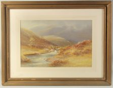 Charles E. Brittan (19th / 20th Century), a Dartmoor view, watercolour, signed, 13