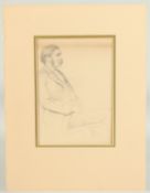 Frederick Sargent, Portrait of a seated gentleman, pencil, signed and inscribed under mount, 9