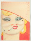 Edward Sylvester Hynes (1897-1982) Irish, Portrait of a blonde woman with a cigarette in her