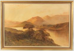 F. E. Jamieson (1895-1950), a Highland Loch at dusk, oil on canvas, signed, 20