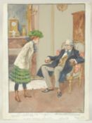 Gordon Browne (1858-1932) British, 'She sold me my ....' watercolour and gouache, initialled,