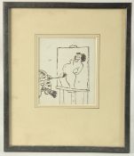 A humorous cartoon circa 1950, pen and ink, 5