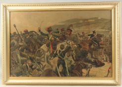 Balaclava, 'October 25th, 1854, Relief of the Light Brigade', colour print, 20.5 x 31.5