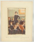 Percy Tarrant (1855-1934) British, The girls of St. Gabriel's, oil on board, inscribed in pencil,