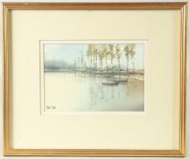 Peter Toms (b. 1940) British, 'Reflections', watercolour, signed, 4.75
