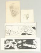 Edward Sylvester Hynes (1897-1982) Irish, 'PMT', a woman throwing a tea pot and saucer at her