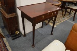 A 18th century oak side table, top re-finished.