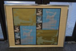 An unusual colour print depicting figures.