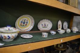 A quantity of Quimper pottery.