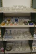 A large quantity of decorative and household glassware.