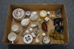 A group of porcelain collectables.