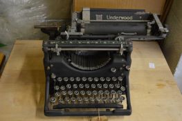 An old Underwood typewriter.