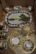 A Noritake dressing table set and part cabaret set.
