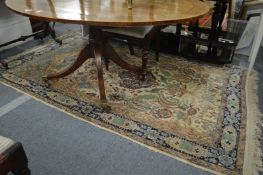 A Persian carpet, cream ground with stylised decoration 219cm x 138cm.