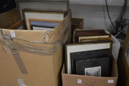A quantity of paintings and prints.