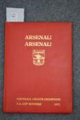 Football Interest, an Arsenal football league champions and FA cup winners 1971 book signed by