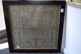 A good 19th century sampler, signed Ann Thompson, aged 10 years, St Georges School, Leicester 1838.