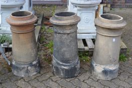 Three chimney pots.