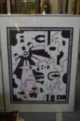 Robert Emmett (Tosh), Stygo The Doodle, abstract paintings, a pair.
