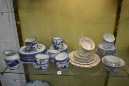 Decorative tea cups and saucers etc.