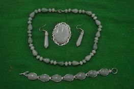Various jadeite jewellery.