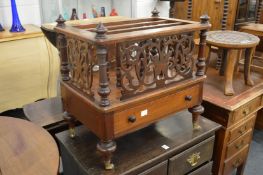 A Victorian style walnut davenport.