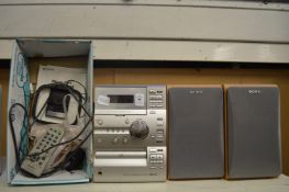 A Sony mini hi-fi system.