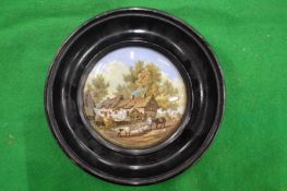 A porcelain pot lid, The Residence of Anne Hathaway, Shakespeare's wife, Shottery near Stratford-