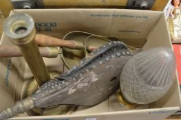 Cut glass ceiling lights and other items.