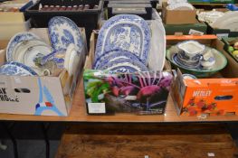 Quantity of decorative and household china to include blue and white plates.