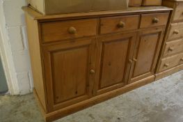 A pine sideboard.