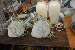 A pair of decorative ceiling lights.