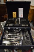 A Solinger stainless steel cased canteen of cutlery.