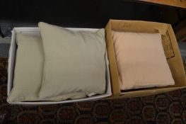 Two boxes of cushions.