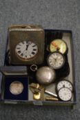 Various watches to include a ladies 18ct gold wristwatch, a gentleman's silver cased hunter pocket