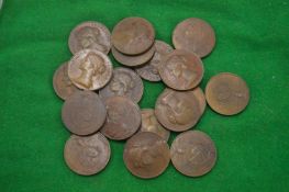 A collection of commemorative coins.