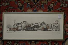 An amusing colour print of dogs.
