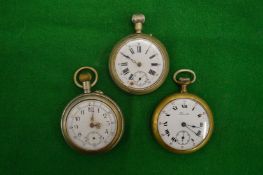 Three pocket watches.