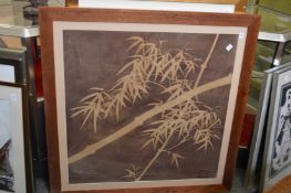 Bamboo, colour print, together with two botanical prints.