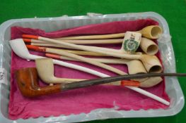 Various clay pipes etc.