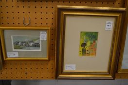 H Kasparian, two miniature watercolours.